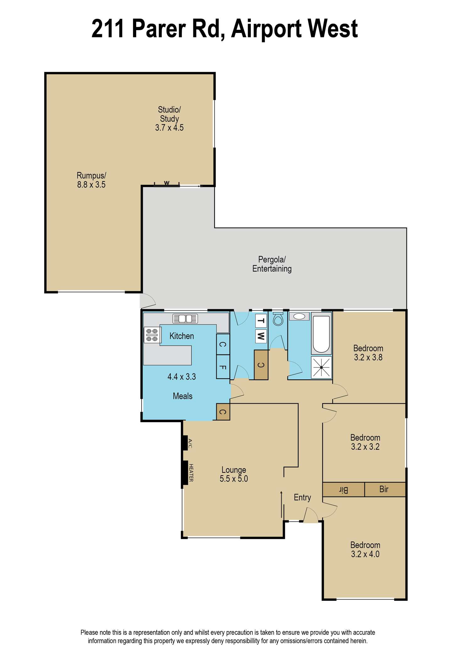Floorplan of Homely house listing, 211 Parer Road, Airport West VIC 3042