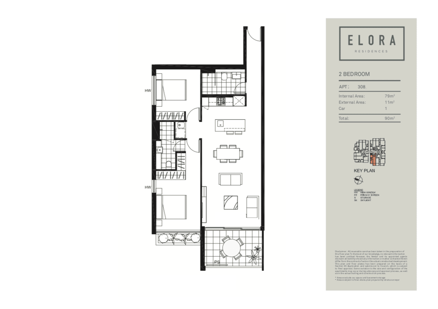 Floorplan of Homely apartment listing, 308/30-34 Henry Street, Gordon NSW 2072