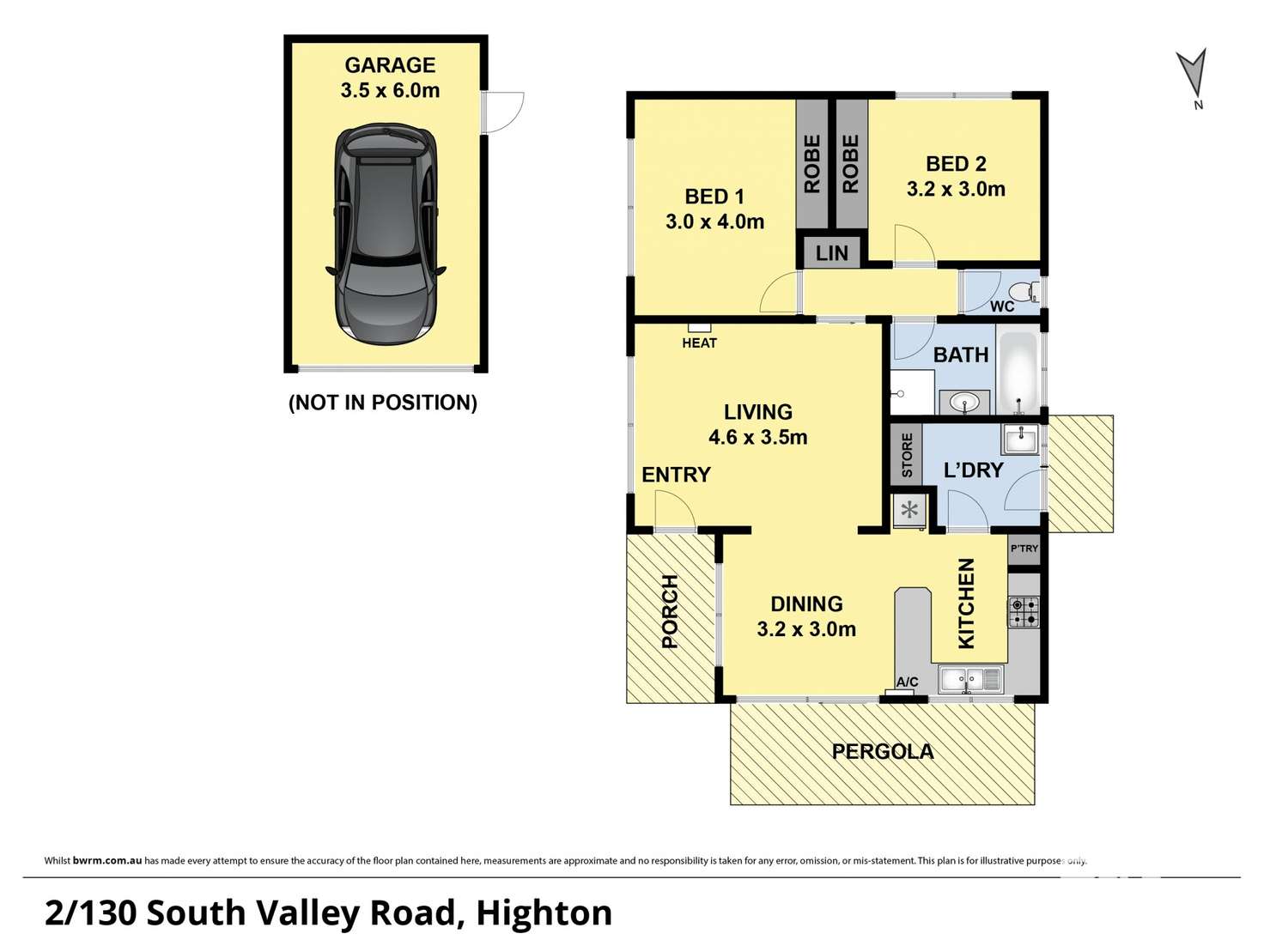 Floorplan of Homely townhouse listing, 2/130 South Valley Road, Highton VIC 3216