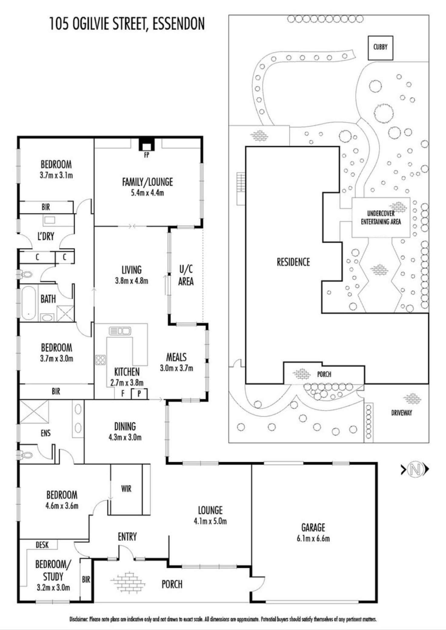 Floorplan of Homely house listing, 105 Ogilvie Street, Essendon VIC 3040