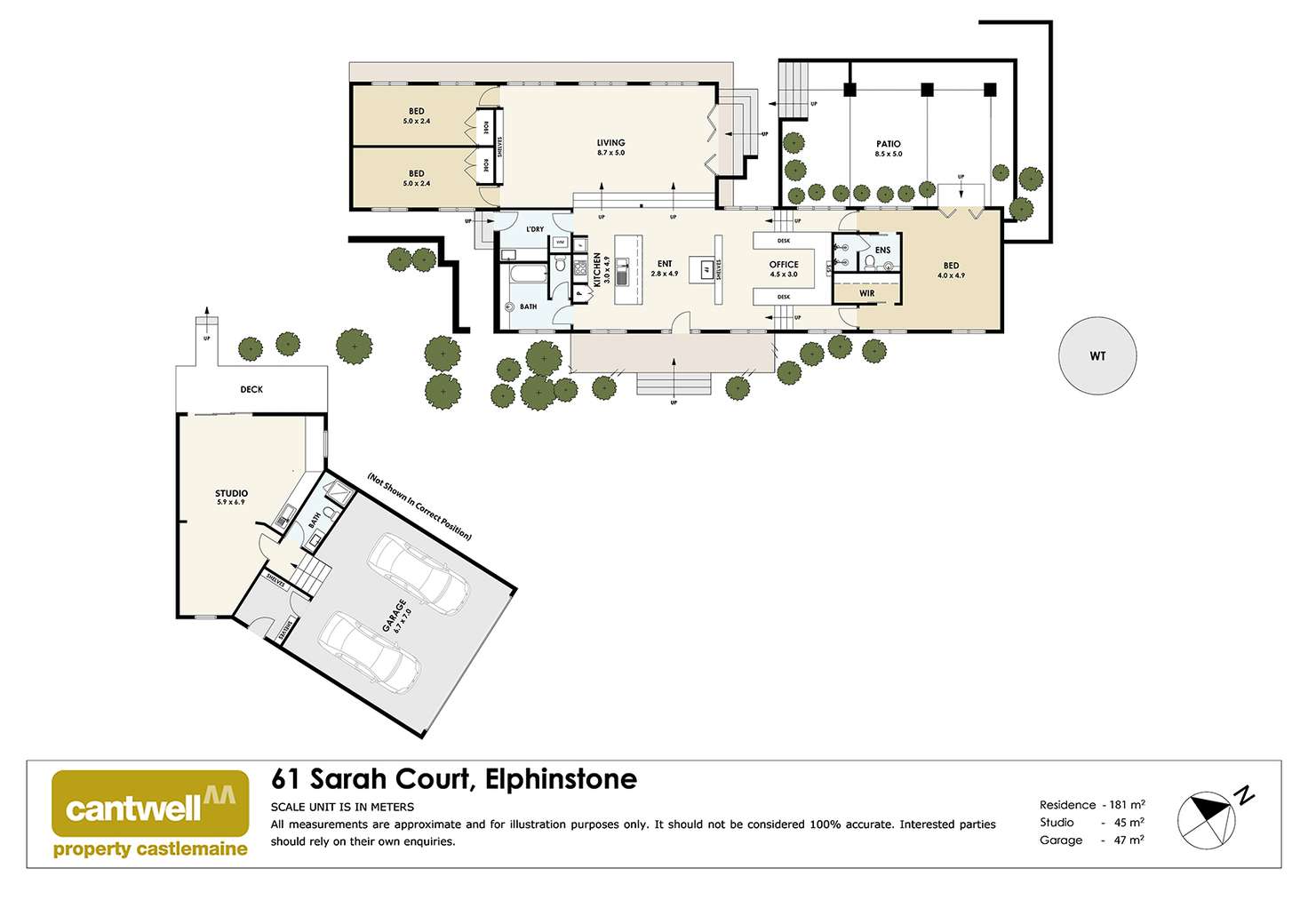 Floorplan of Homely acreageSemiRural listing, 61 Sarah Court, Elphinstone VIC 3448