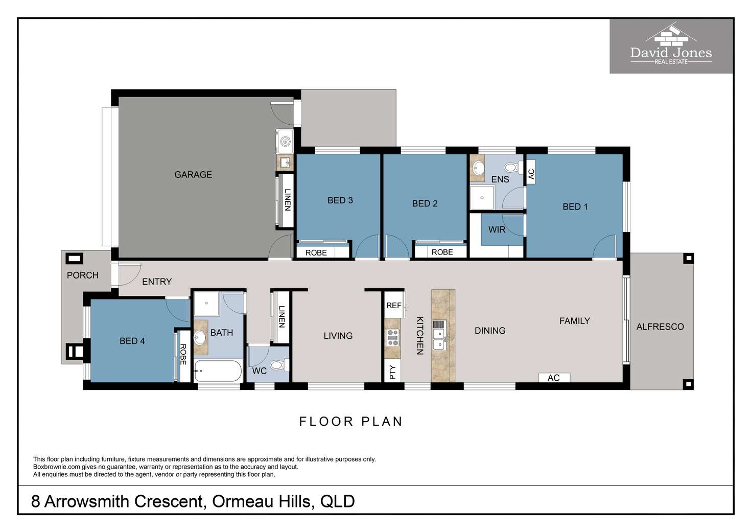 Floorplan of Homely house listing, 8 Arrowsmith Crescent, Gold Coast North, Ormeau Hills QLD 4208
