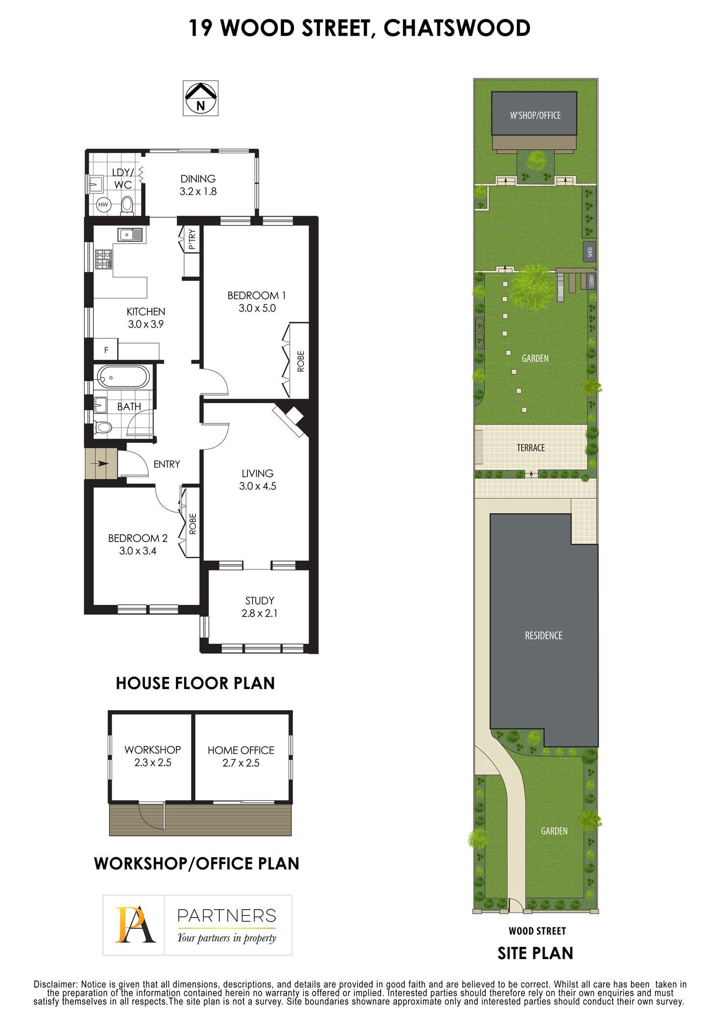 Floorplan of Homely semiDetached listing, 19 Wood Street, Chatswood NSW 2067