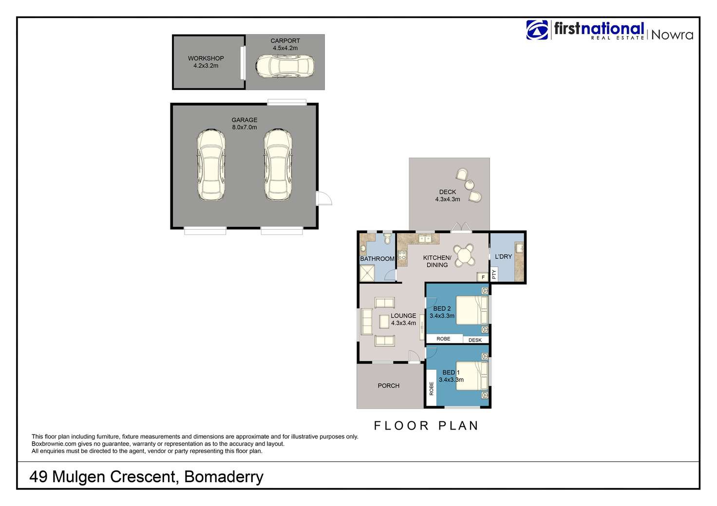 Floorplan of Homely house listing, 49 Mulgen Crescent, Bomaderry NSW 2541