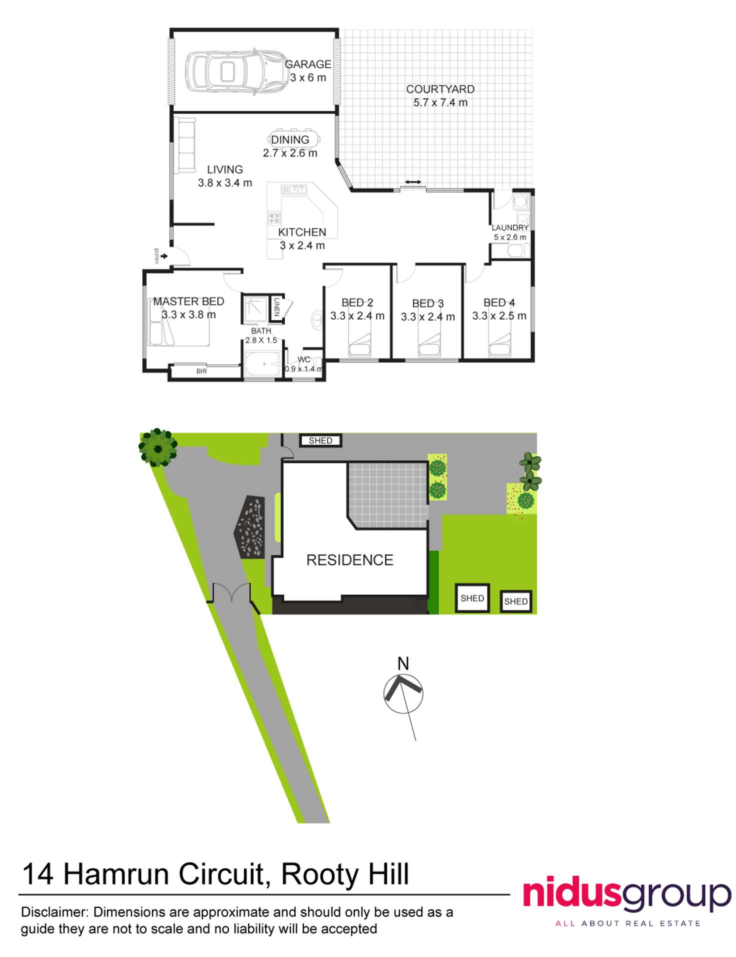 Floorplan of Homely house listing, 14 Hamrun Circuit, Rooty Hill NSW 2766