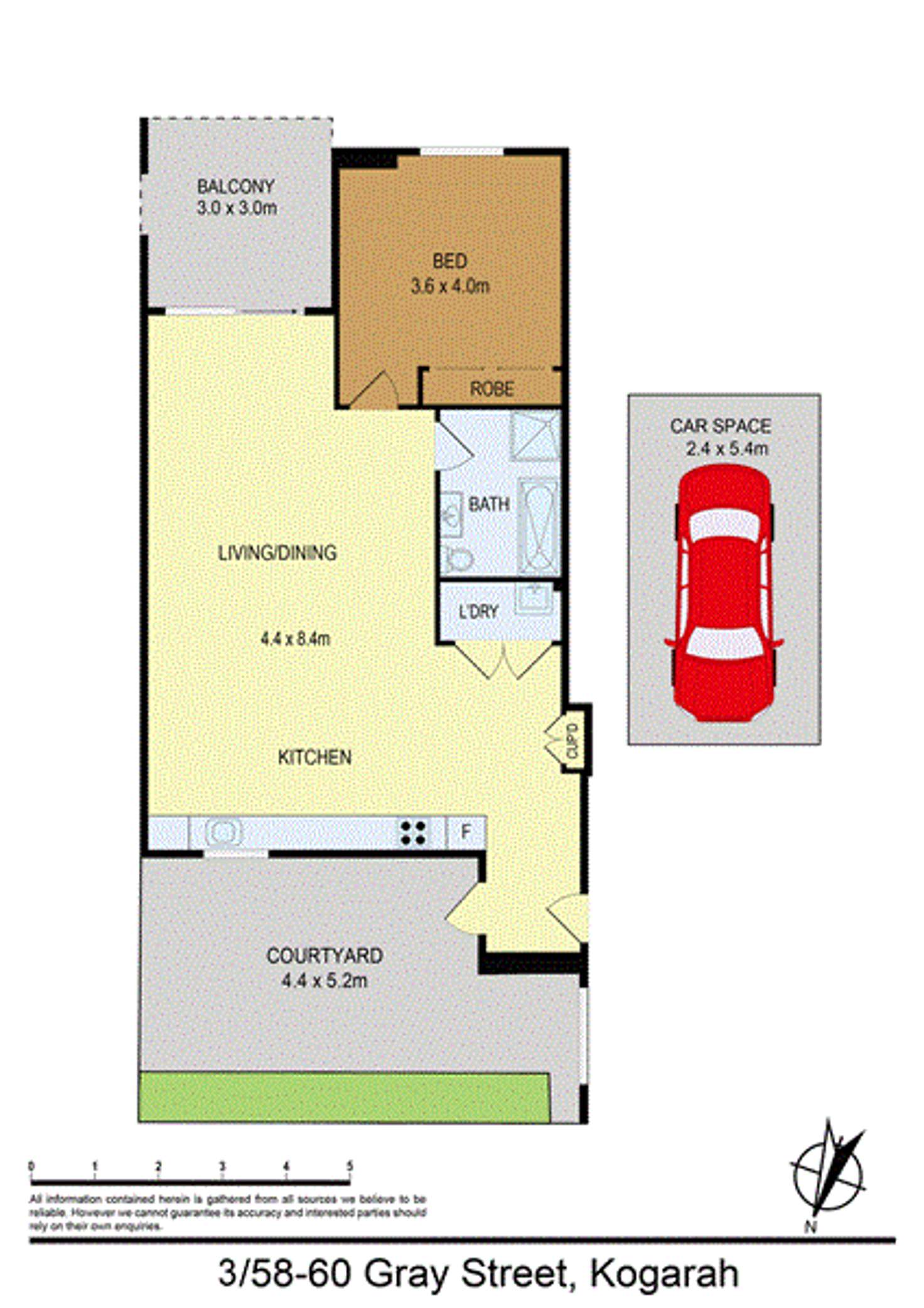 Floorplan of Homely apartment listing, 3/58-60 Gray Street Kogarah, Kogarah NSW 2217