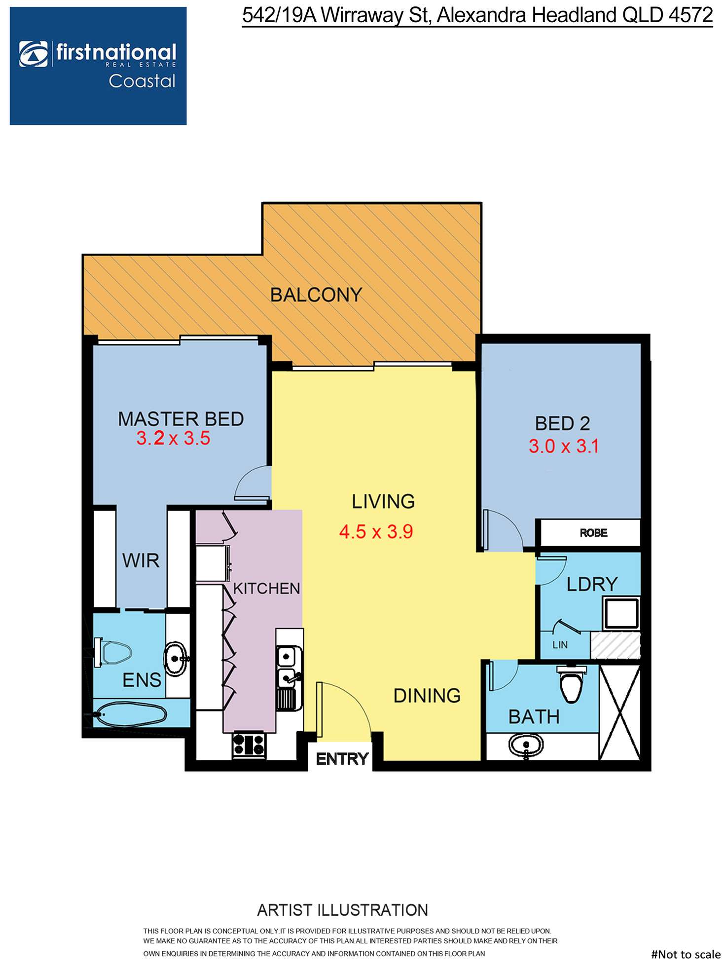 Floorplan of Homely unit listing, 542/19a Wirraway Street, Alexandra Headland QLD 4572