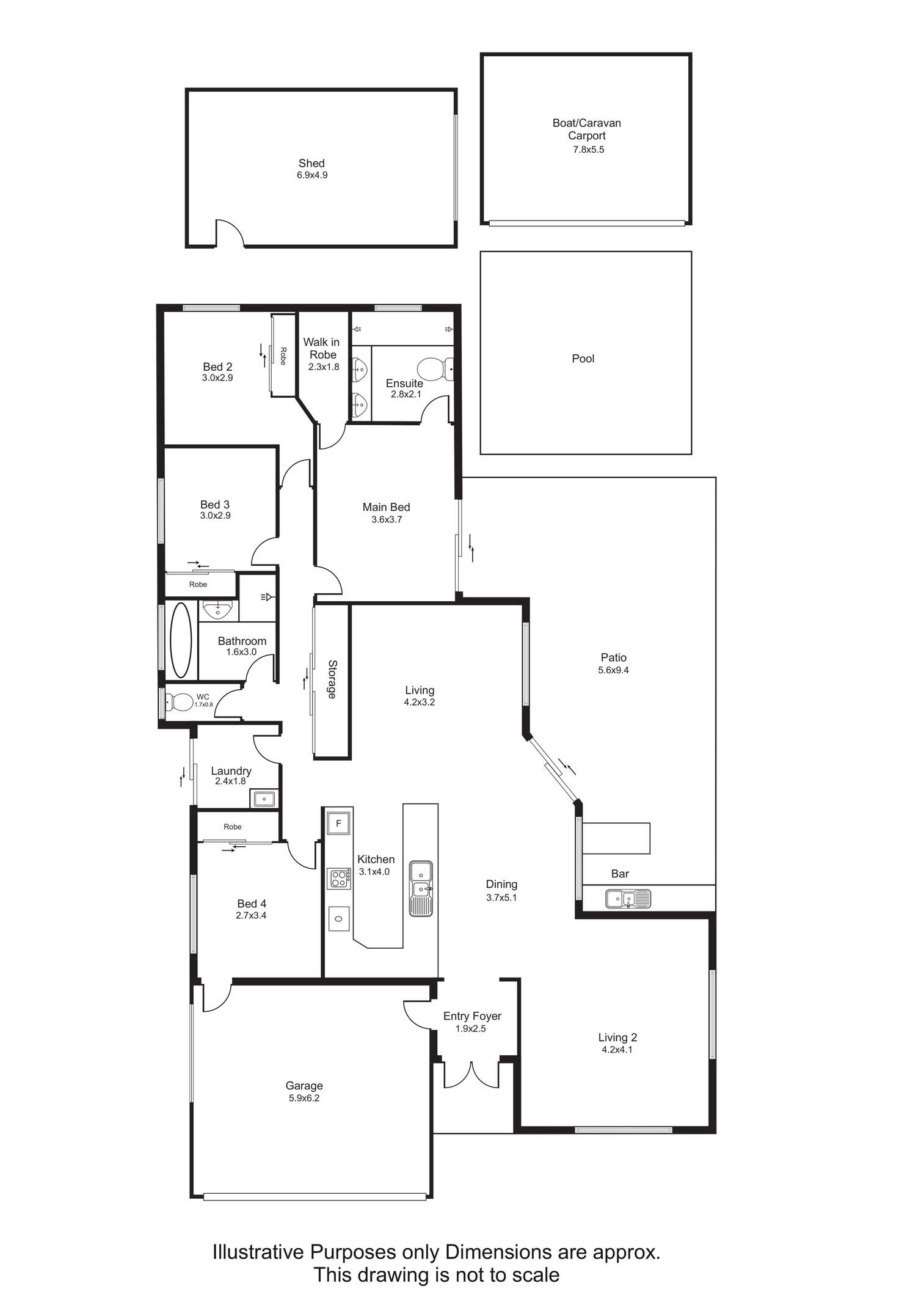 Floorplan of Homely house listing, 1 LAIDLEY CLOSE, Bentley Park QLD 4869