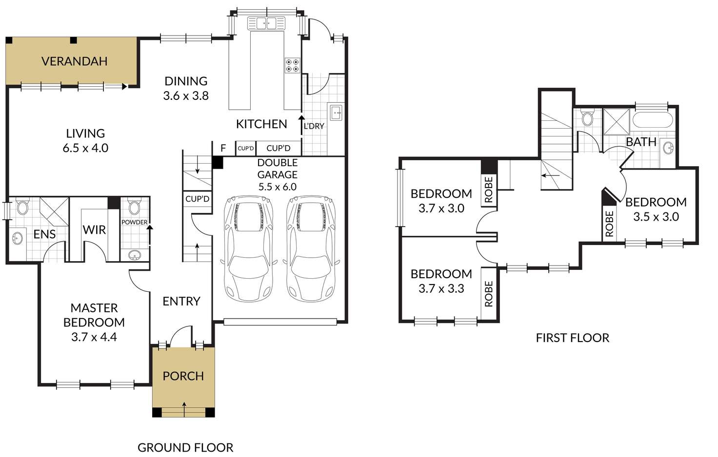 Floorplan of Homely townhouse listing, 2/1 Sylvan Crescent, Ashwood VIC 3147