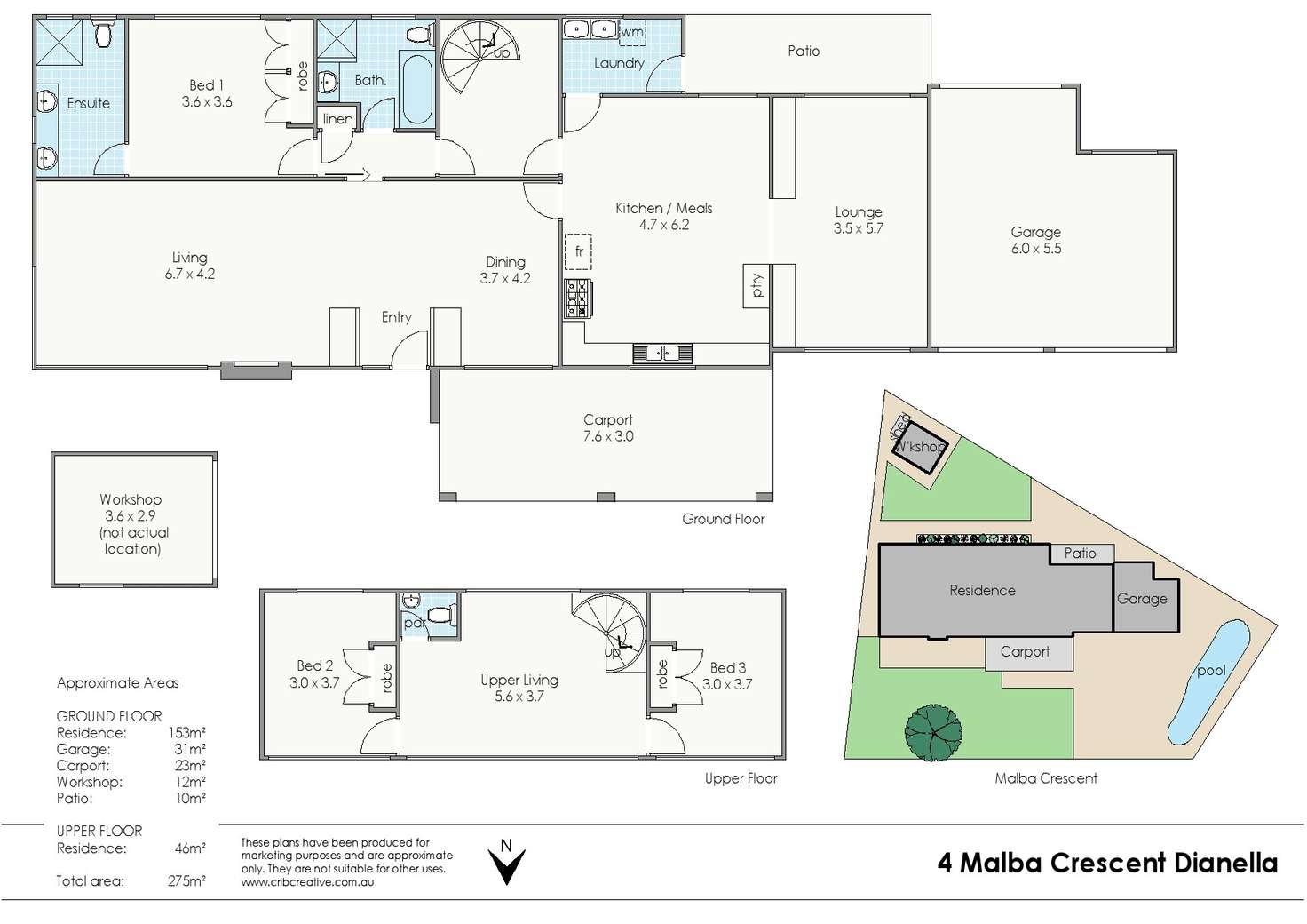 Floorplan of Homely house listing, 4 Malba Crescent, Dianella WA 6059