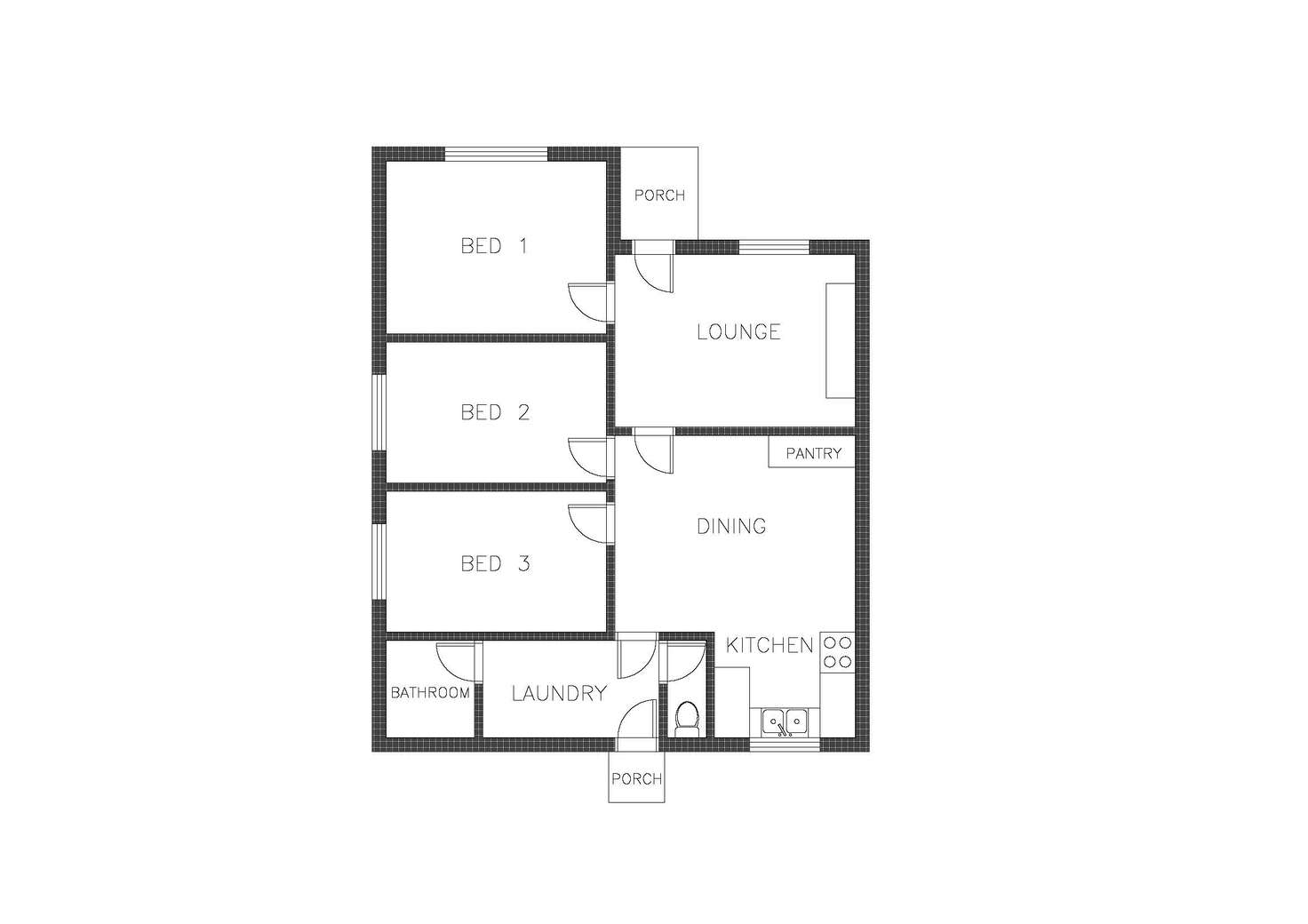 Floorplan of Homely semiDetached listing, 43 Easton Road, Davoren Park SA 5113