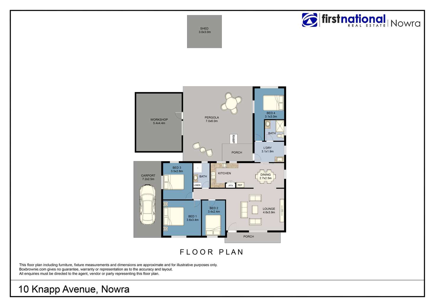 Floorplan of Homely house listing, 10 Knapp Avenue, Nowra NSW 2541