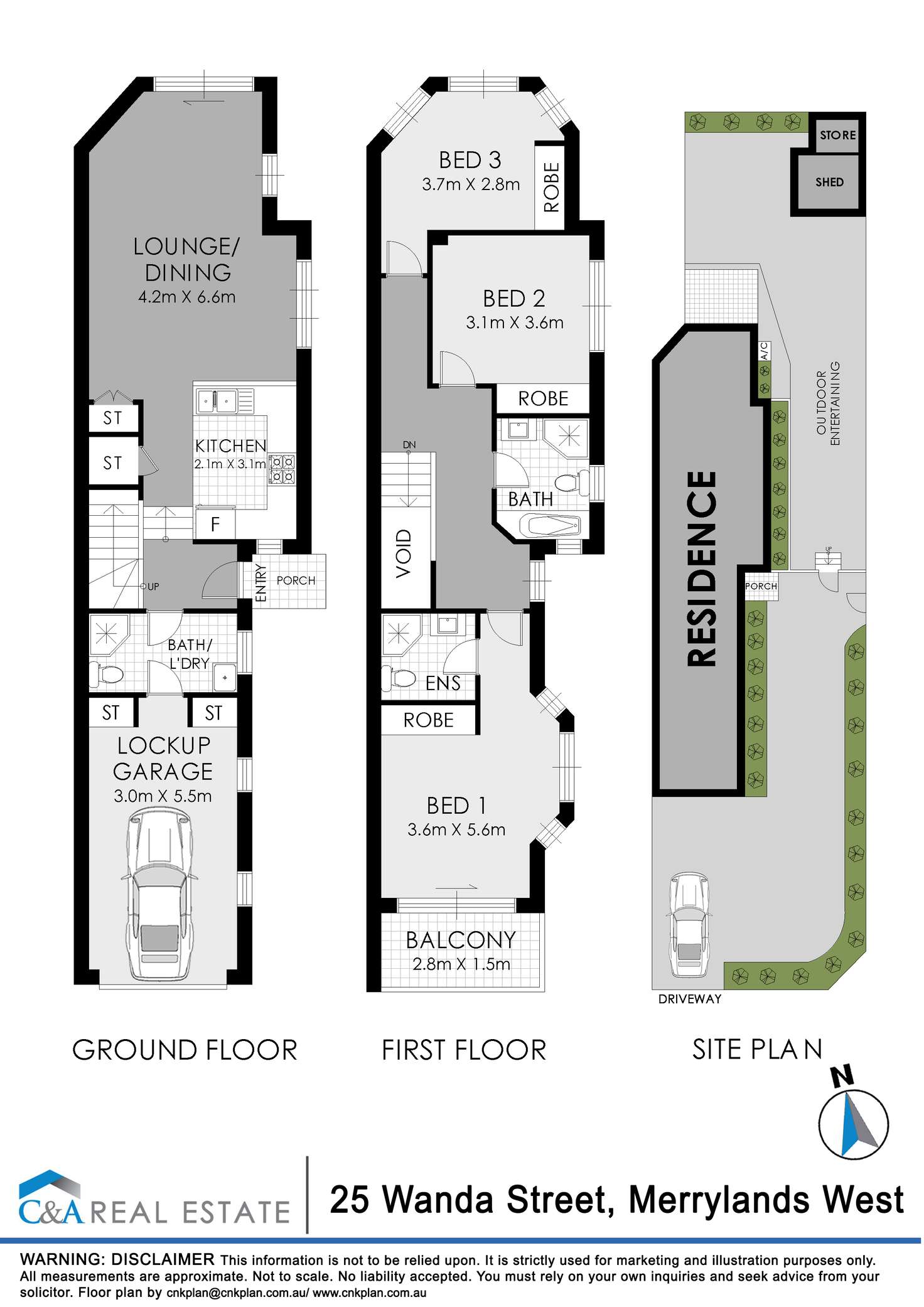 Floorplan of Homely semiDetached listing, 25 Wanda Street, Merrylands NSW 2160