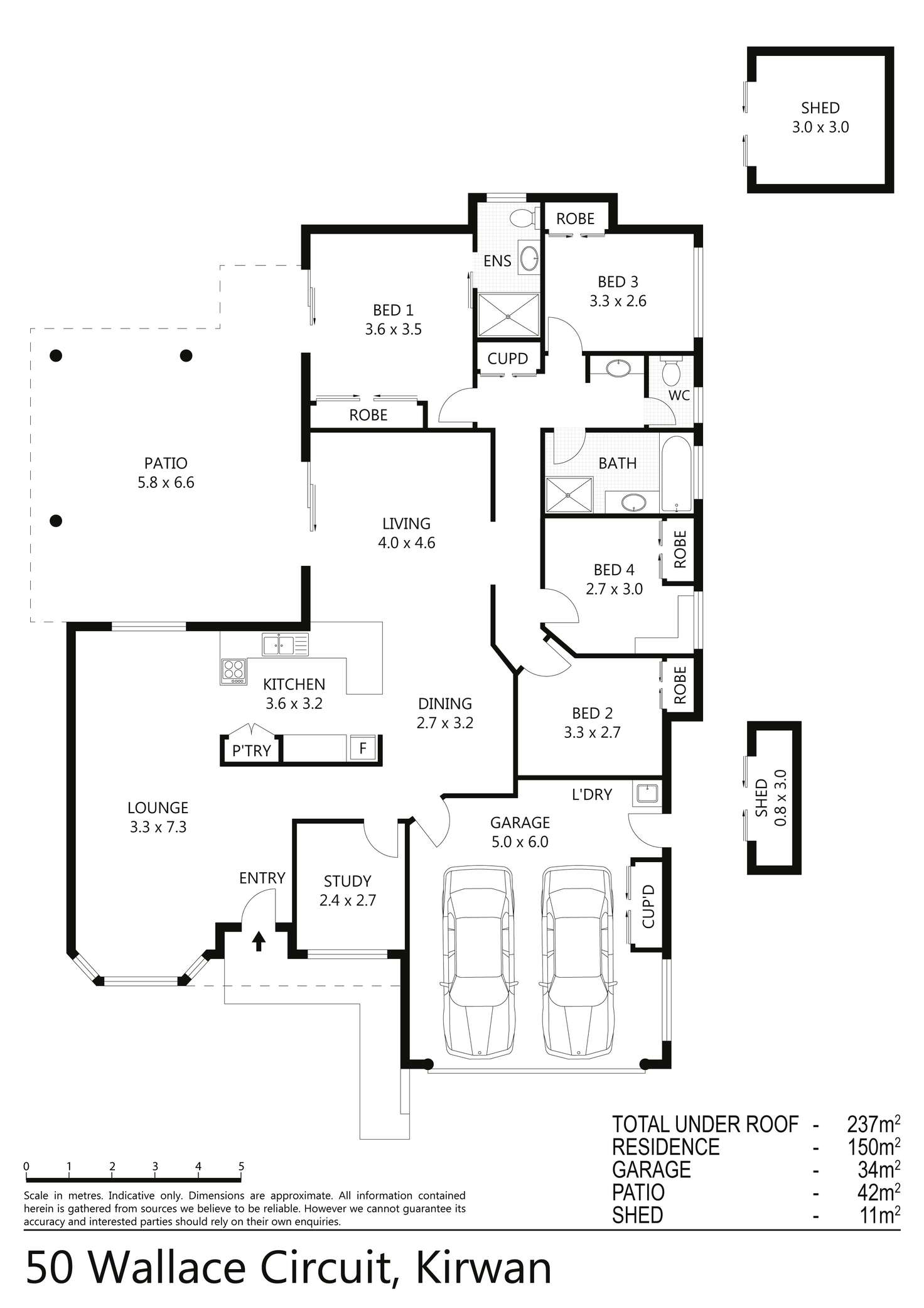 Floorplan of Homely house listing, 50 Wallace Circuit, Kirwan QLD 4817