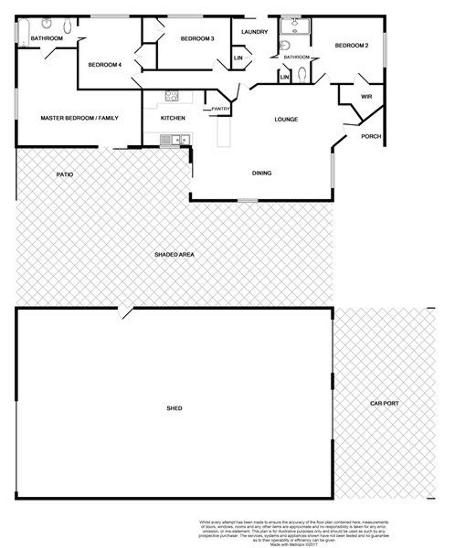 Floorplan of Homely acreageSemiRural listing, 6 Aidan Street, Deeragun QLD 4818