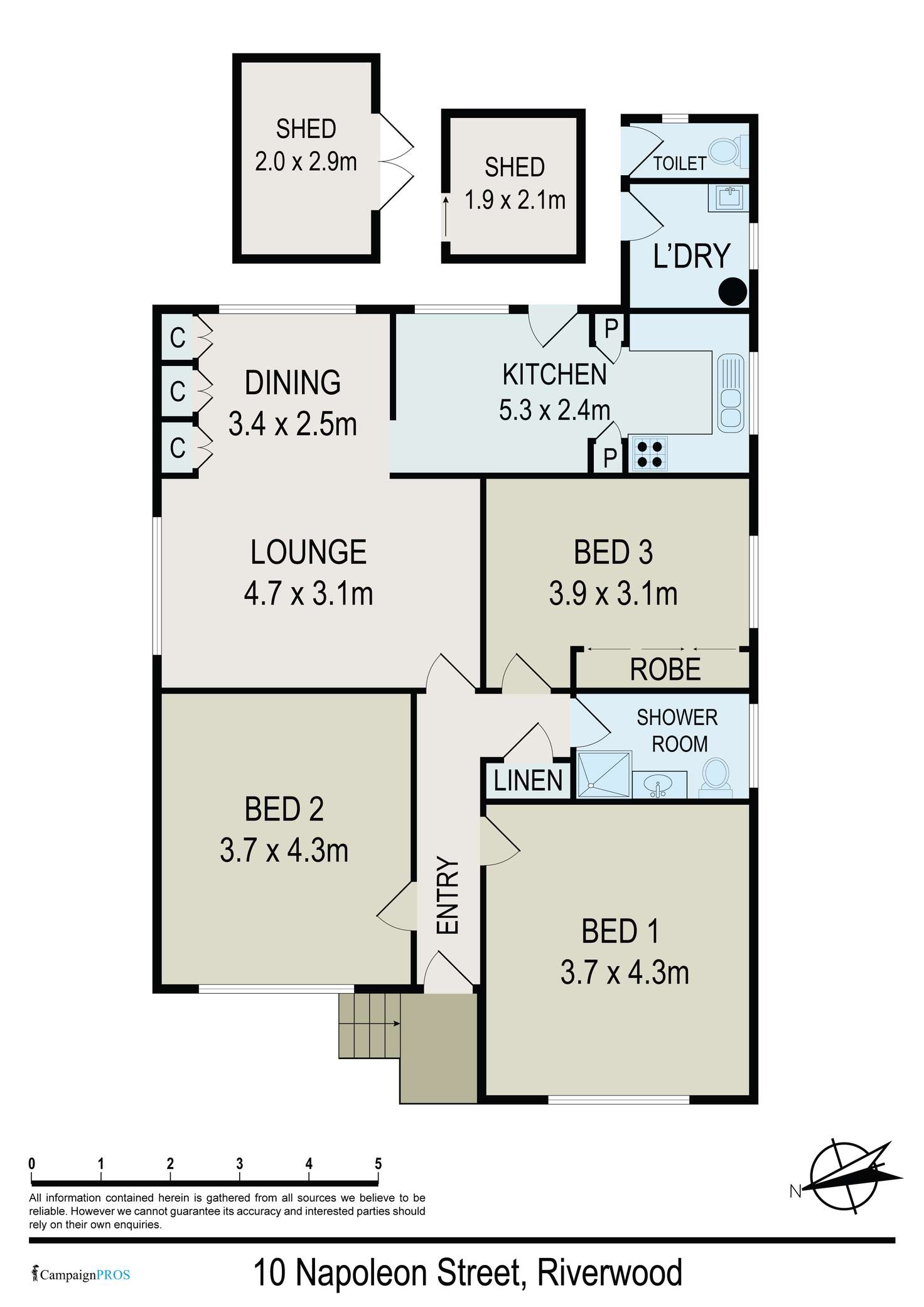 Floorplan of Homely house listing, 10 Napoleon Street, Riverwood NSW 2210