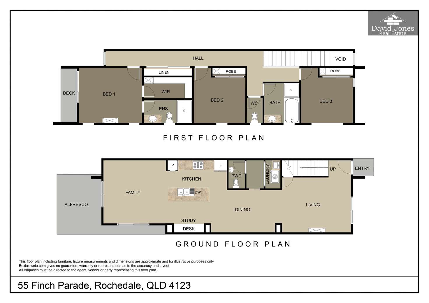 Floorplan of Homely townhouse listing, 55 Finch Parade, Rochedale QLD 4123