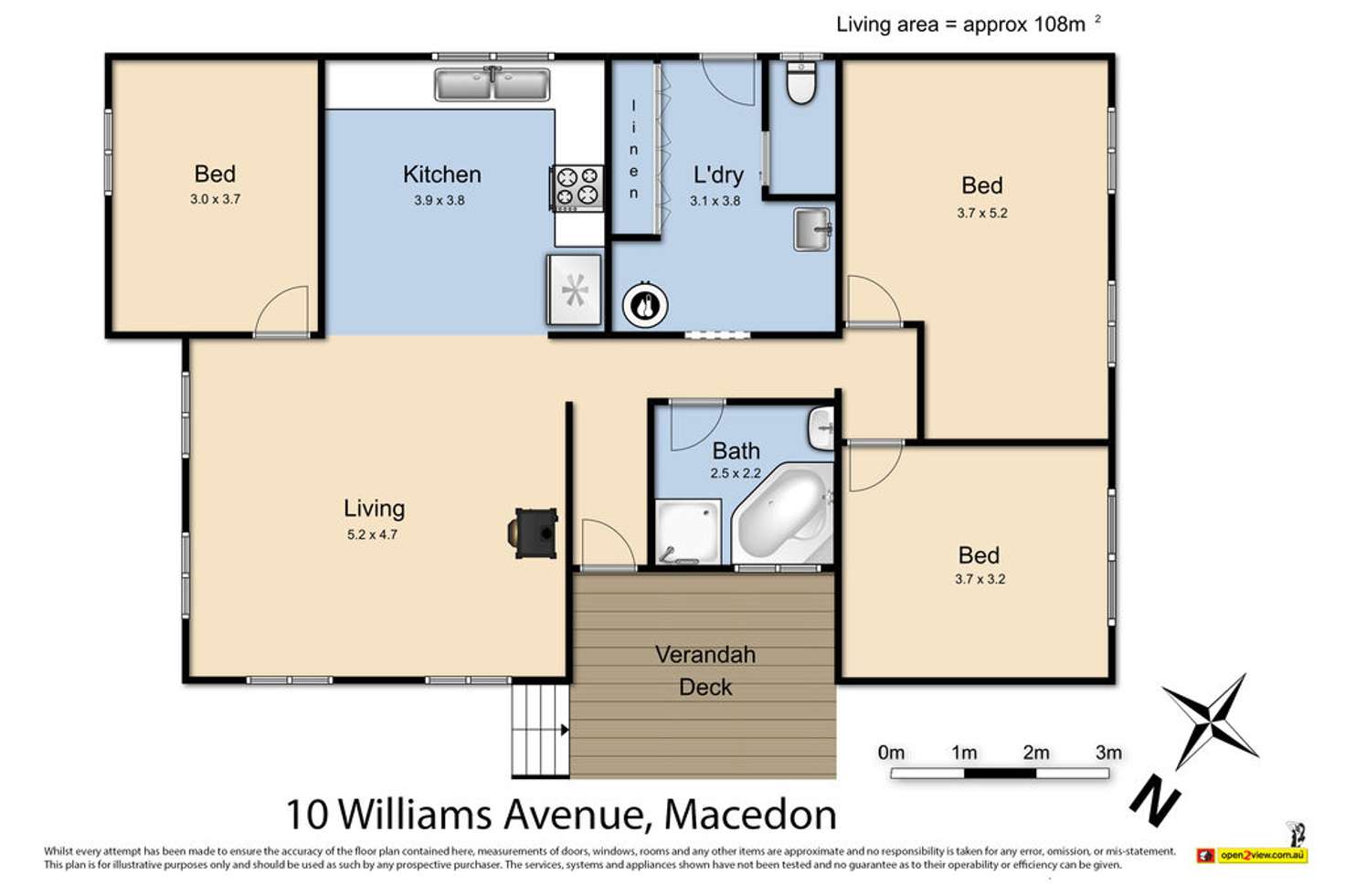 Floorplan of Homely house listing, 10 Williams Avenue, Macedon VIC 3440