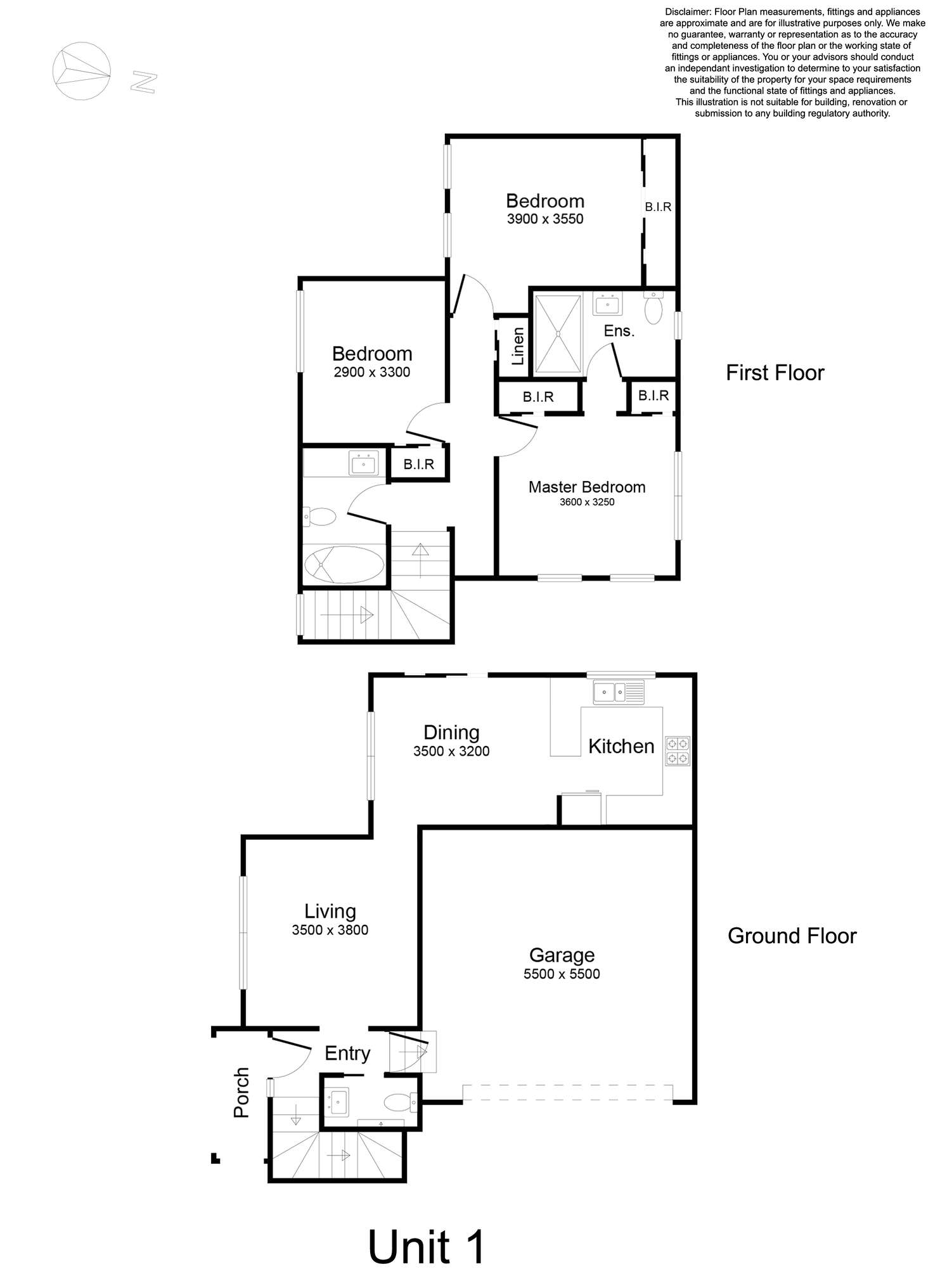 Floorplan of Homely townhouse listing, 1/25 Terrigal Crescent, Kilsyth VIC 3137
