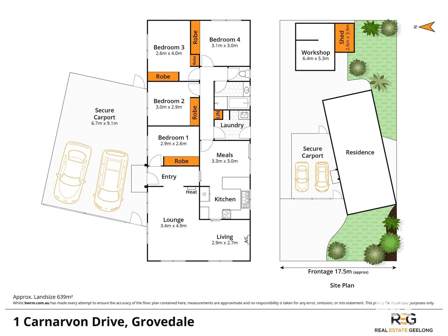 Floorplan of Homely house listing, 1 CARNARVON DRIVE, Grovedale VIC 3216