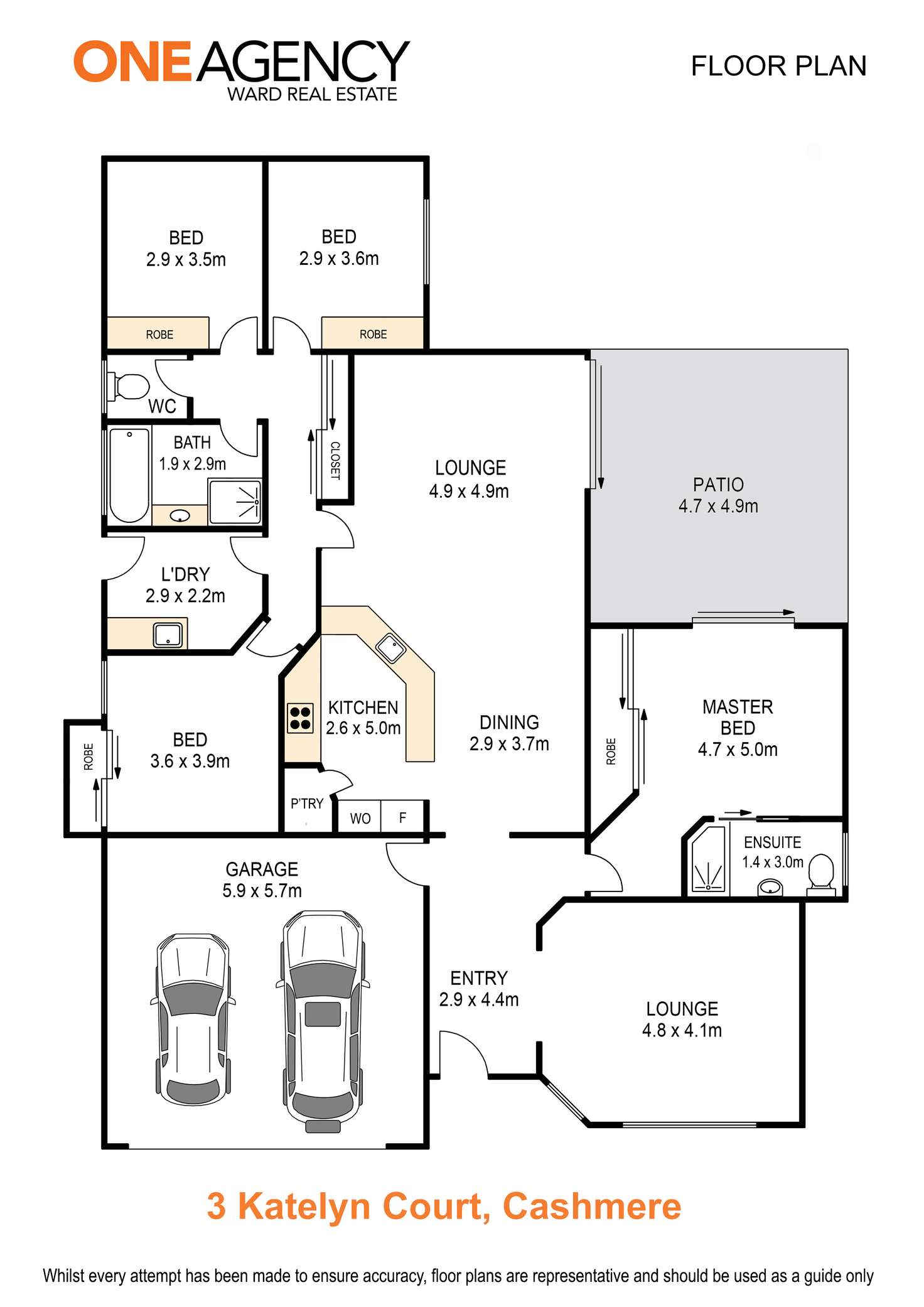Floorplan of Homely house listing, 3 Katelyn Court, Cashmere QLD 4500