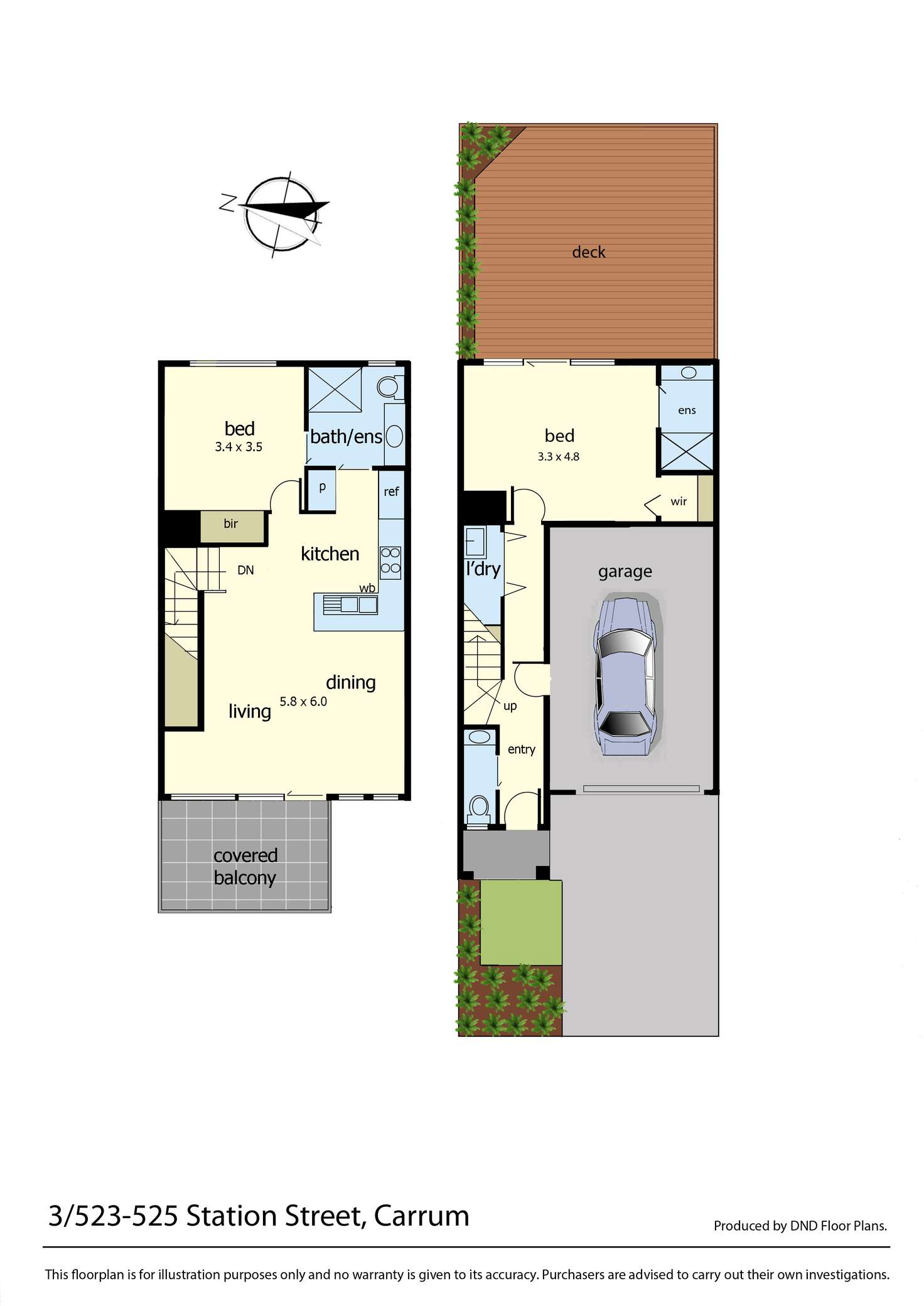 Floorplan of Homely townhouse listing, 3/523-525 Station Street, Carrum VIC 3197