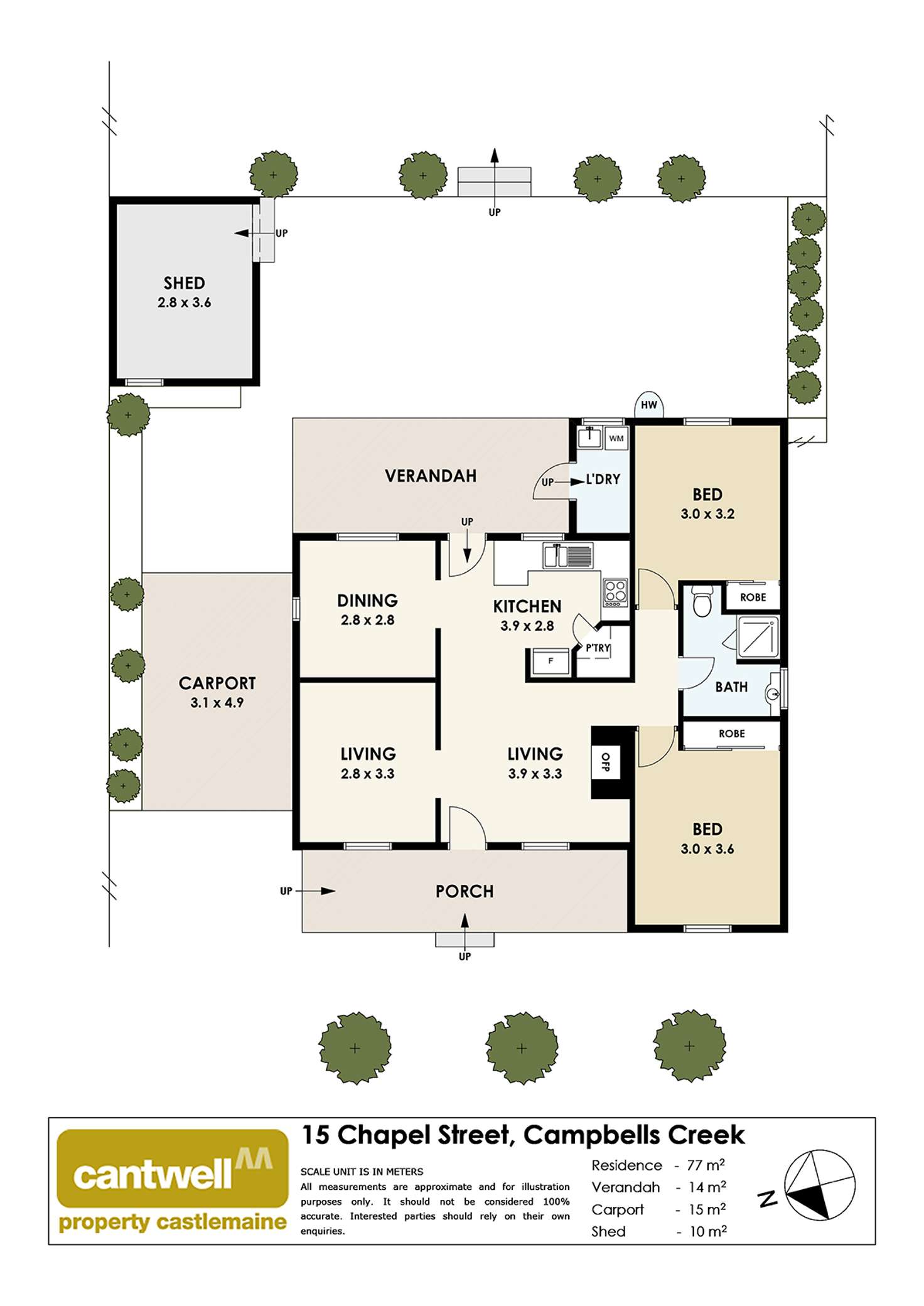 Floorplan of Homely house listing, 15 Chapel Street, Campbells Creek VIC 3451
