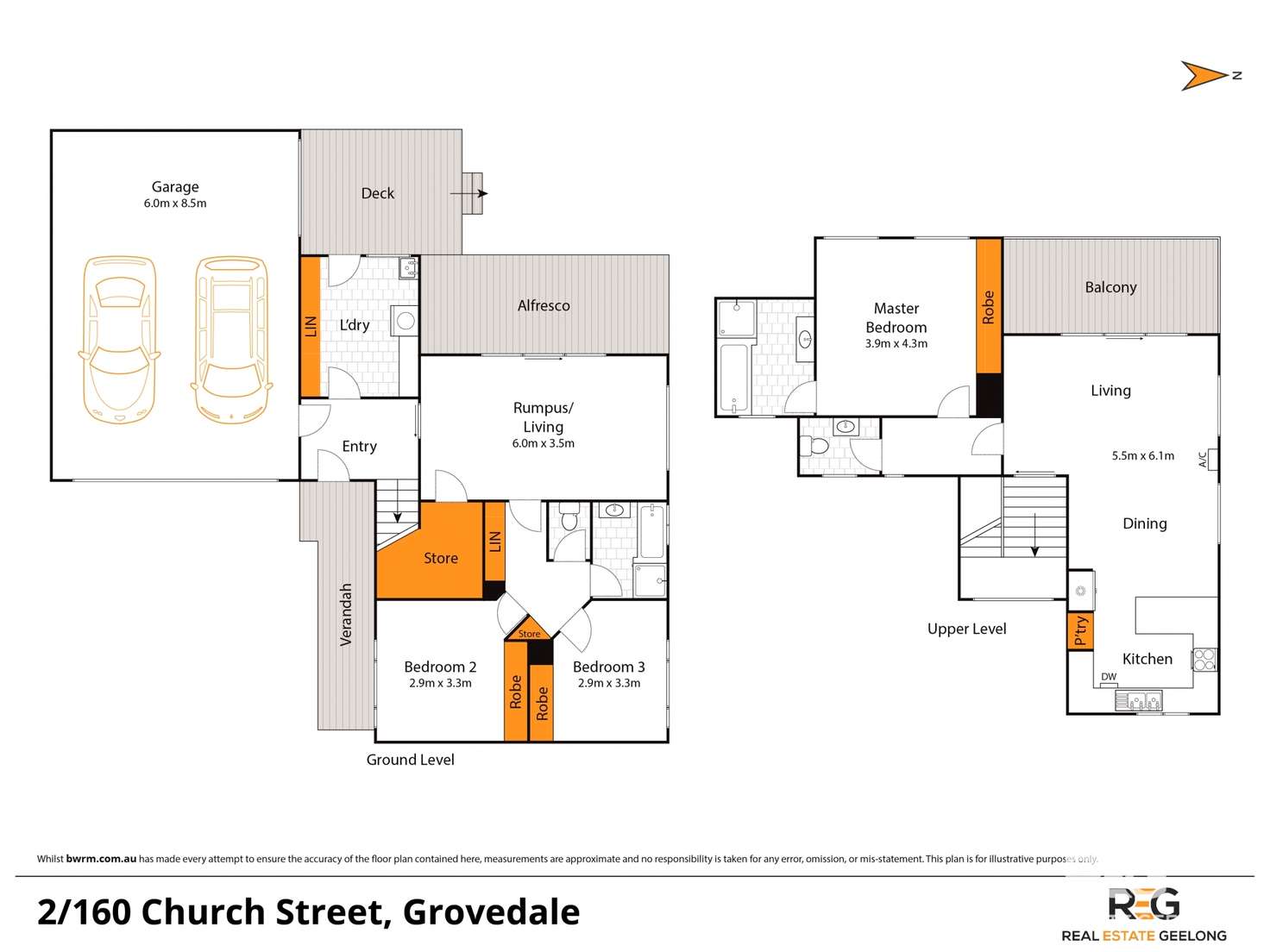 Floorplan of Homely townhouse listing, 2/160 CHURCH STREET, Grovedale VIC 3216