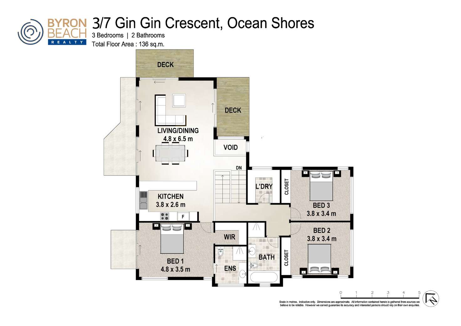 Floorplan of Homely house listing, 3/7 Gin Gin Crescent, Ocean Shores NSW 2483