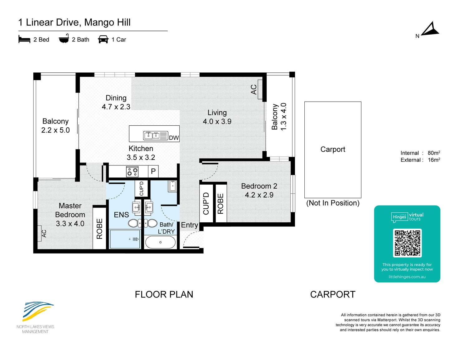 Floorplan of Homely unit listing, 14/1 Linear Drive, Mango Hill QLD 4509