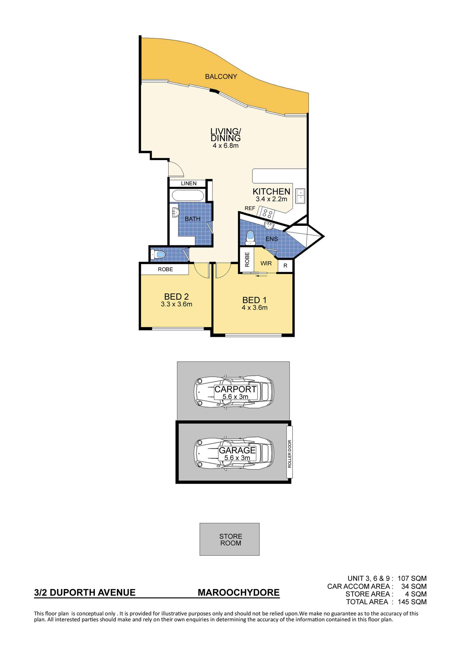 Floorplan of Homely unit listing, 3/2 Duporth Avenue, Maroochydore QLD 4558