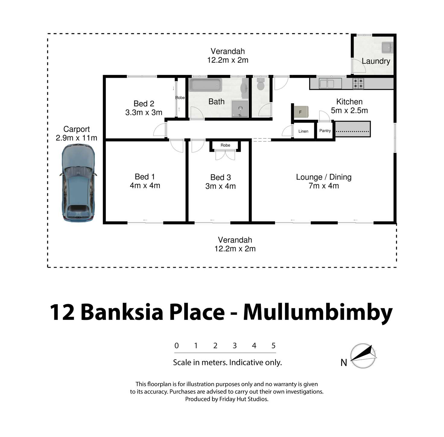 Floorplan of Homely house listing, 12 Banksia Place, Mullumbimby NSW 2482