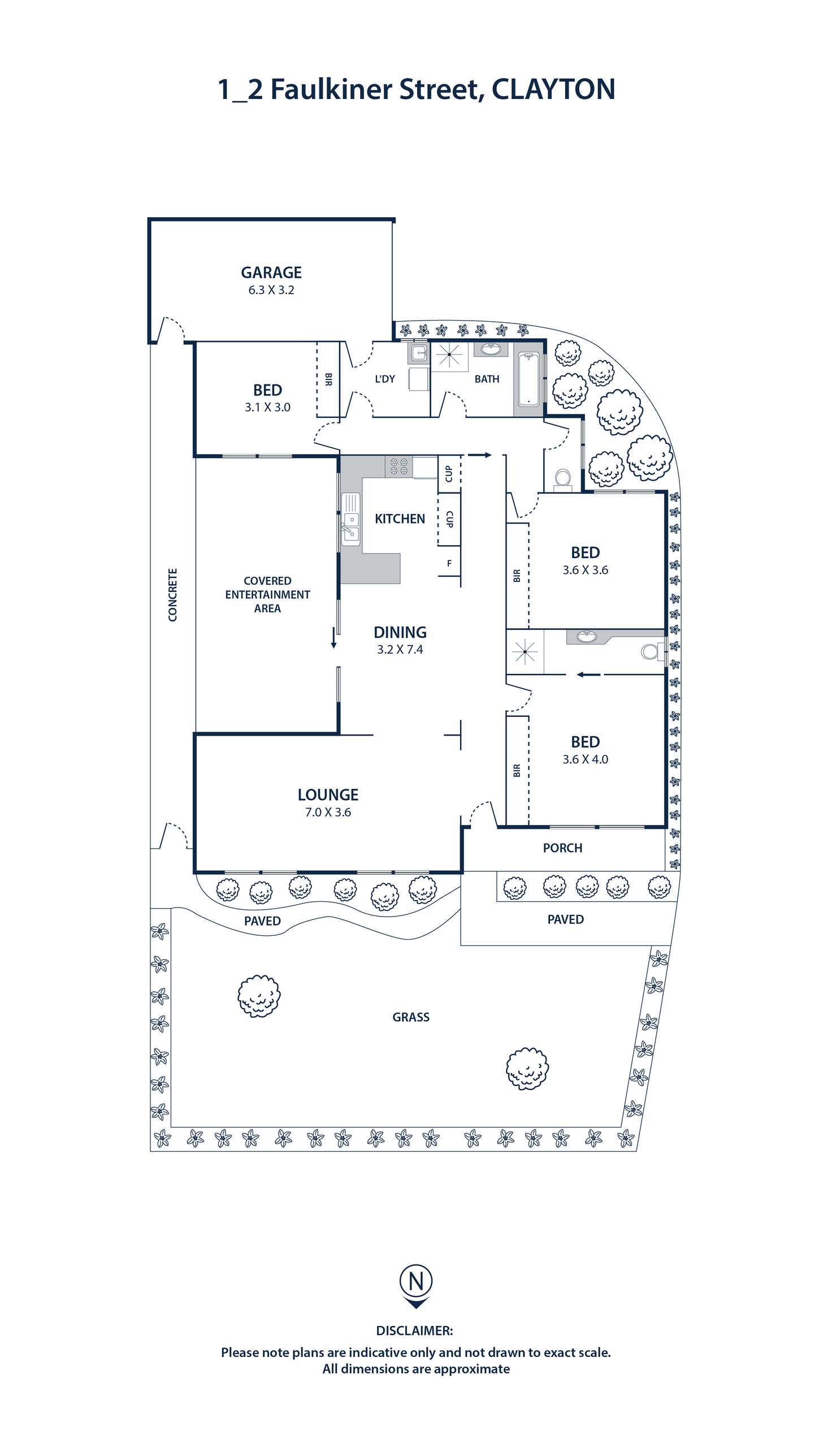 Floorplan of Homely unit listing, 1/2 Faulkiner Street, Clayton VIC 3168