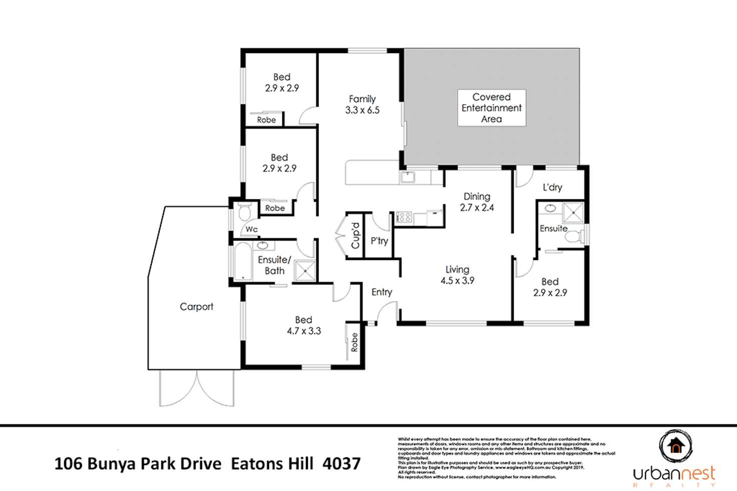 Floorplan of Homely house listing, 106 Bunya Park Drive, Eatons Hill QLD 4037