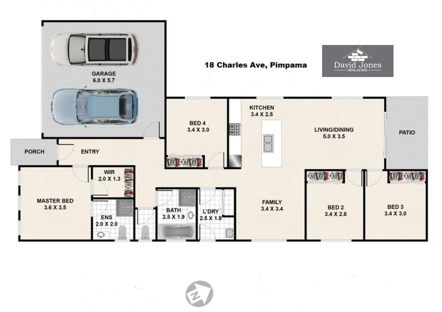 Floorplan of Homely house listing, 18 Charles Avenue, Pimpama QLD 4209