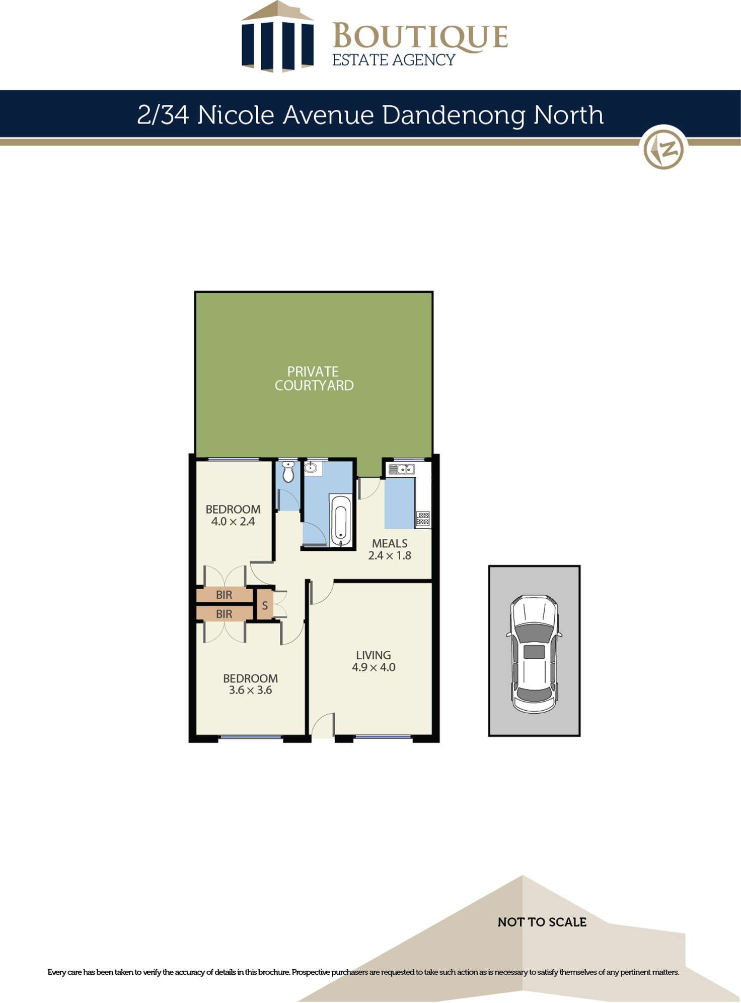 Floorplan of Homely unit listing, 2/34 Nicole Avenue, Dandenong North VIC 3175