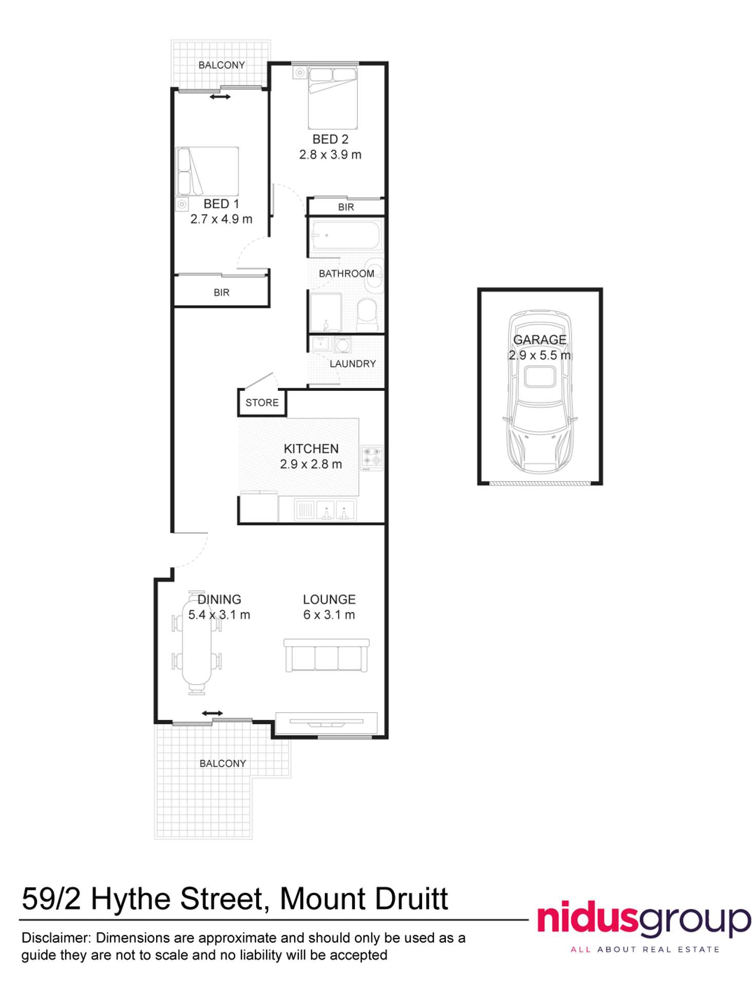 Floorplan of Homely unit listing, 59/2 Hythe Street, Mount Druitt NSW 2770