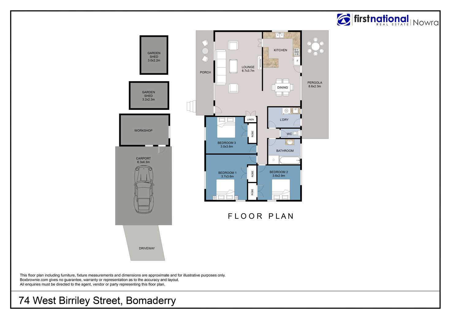 Floorplan of Homely house listing, 74 West Birriley Street, Bomaderry NSW 2541