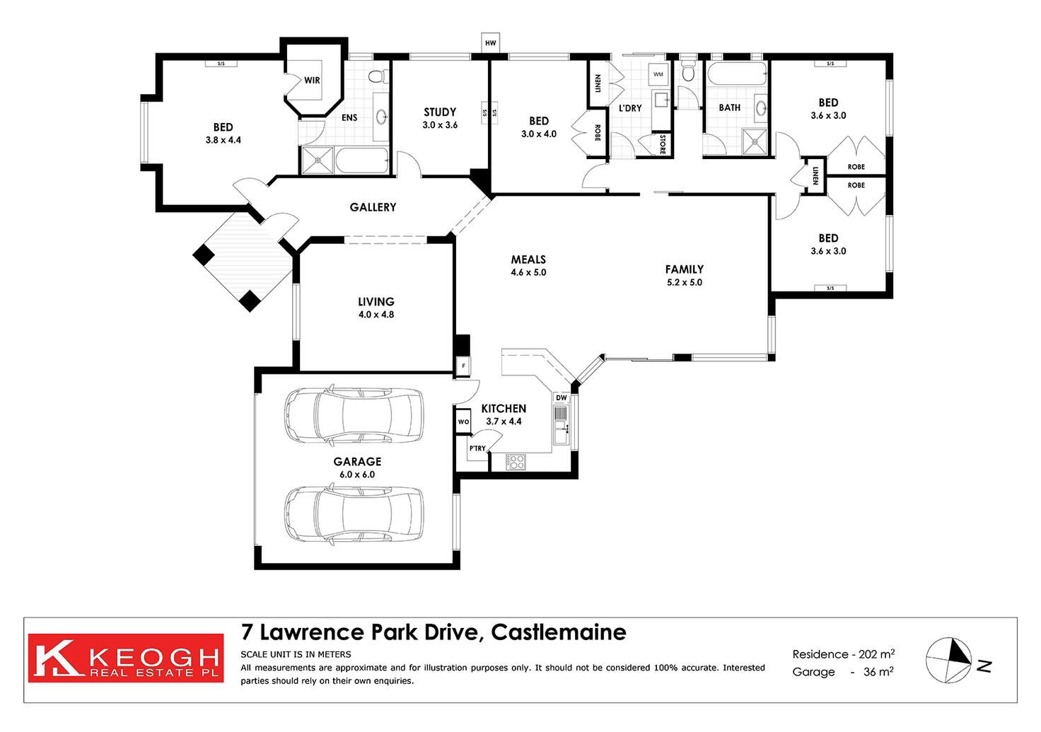 Floorplan of Homely house listing, 7 Lawrence Park Drive, Castlemaine VIC 3450