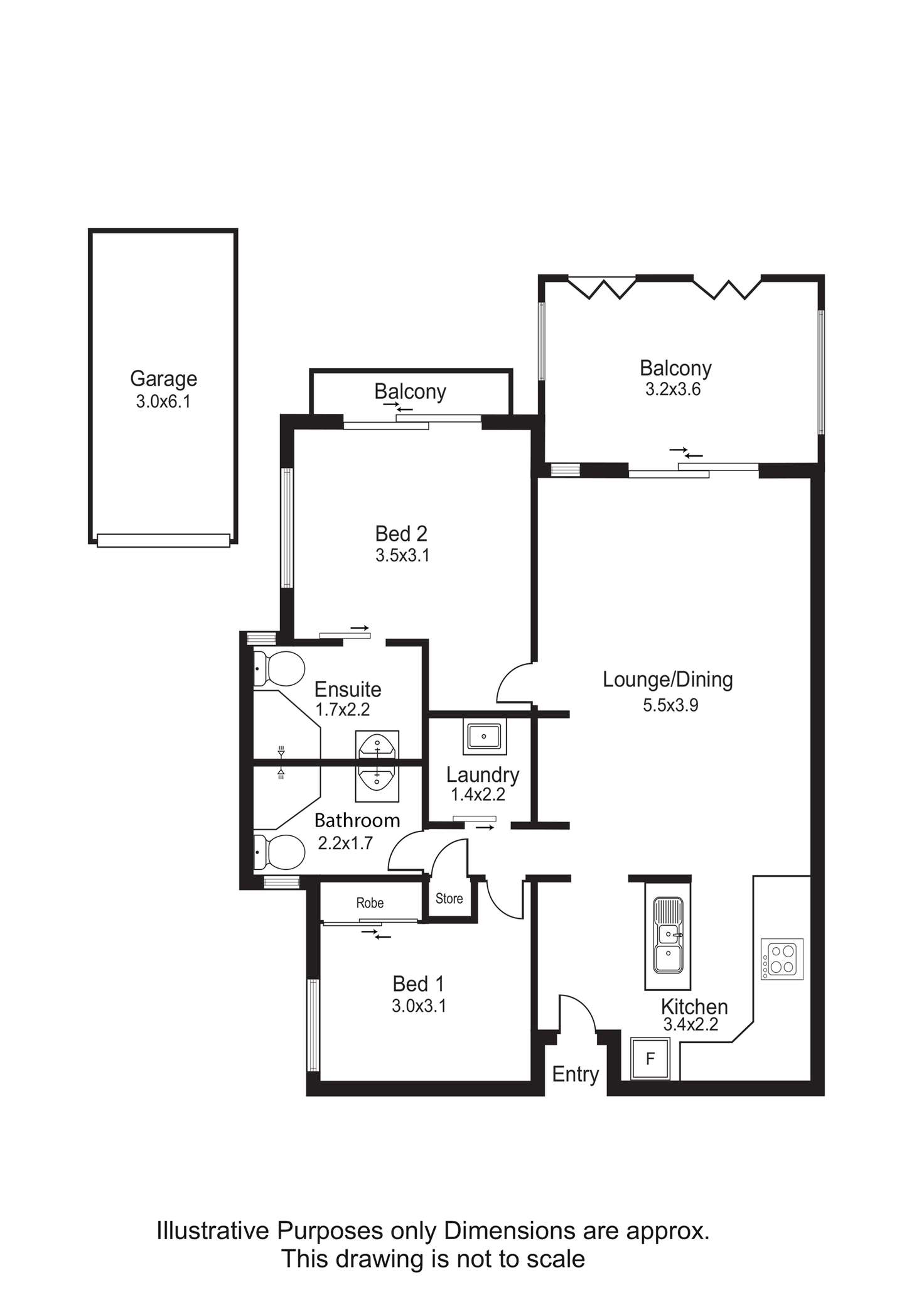 Floorplan of Homely unit listing, 2307/22-26 Clifton Road, Clifton Beach QLD 4879