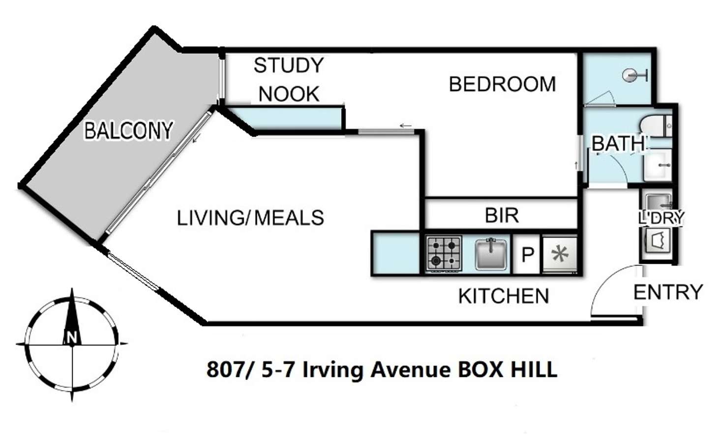 Floorplan of Homely apartment listing, Apt 807/5 Irving Avenue, Box Hill VIC 3128