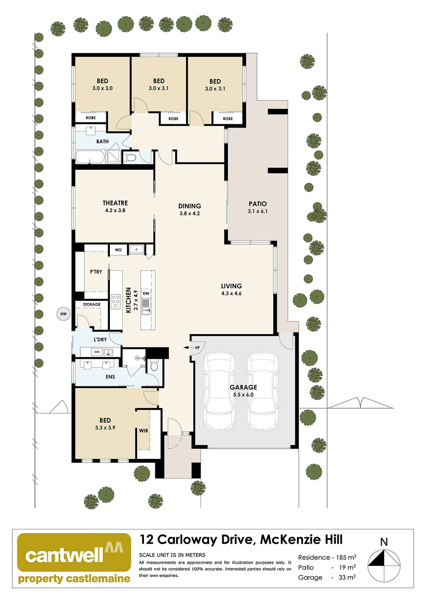 Floorplan of Homely house listing, 12 Carloway Drive, Castlemaine VIC 3450
