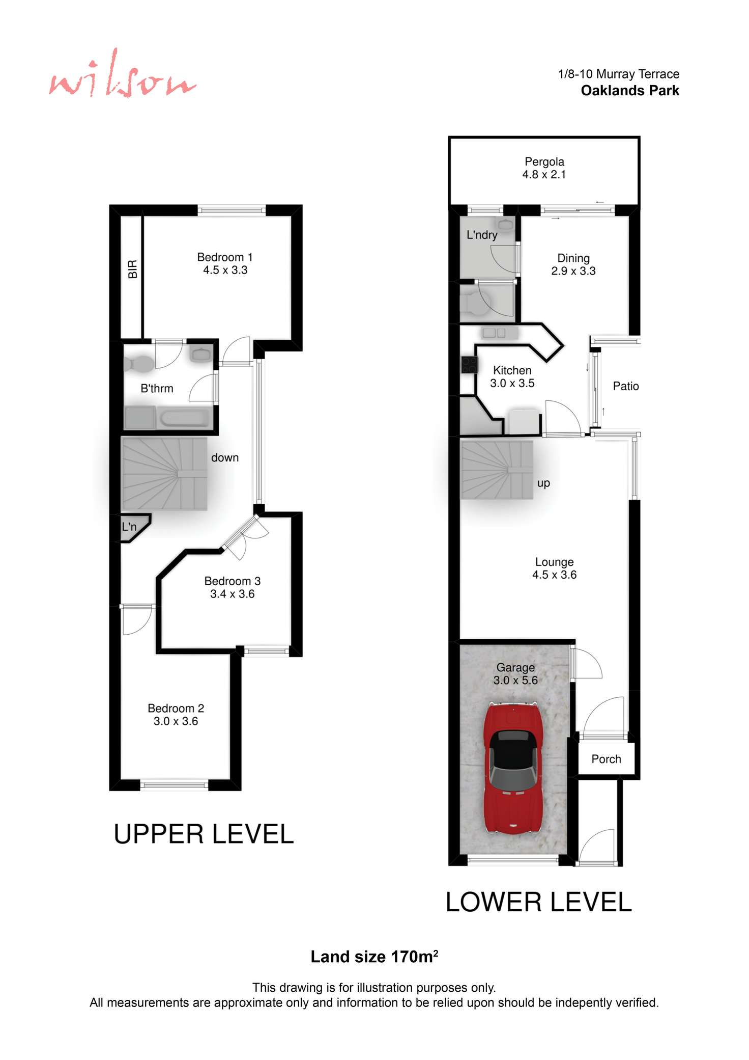Floorplan of Homely townhouse listing, 1/10 Murray Terrace, Oaklands Park SA 5046