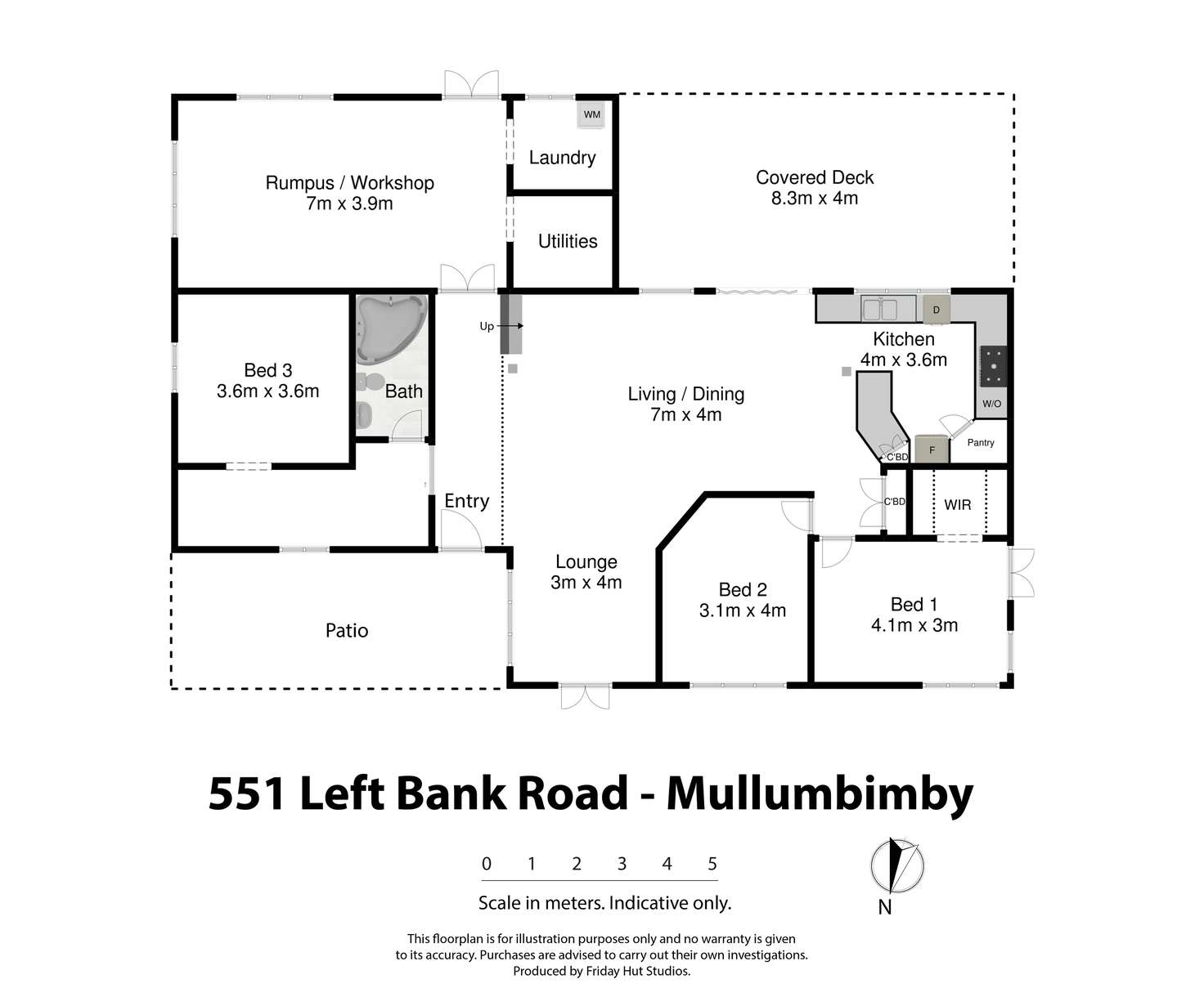 Floorplan of Homely lifestyle listing, 551 Left Bank Rd, Mullumbimby NSW 2482