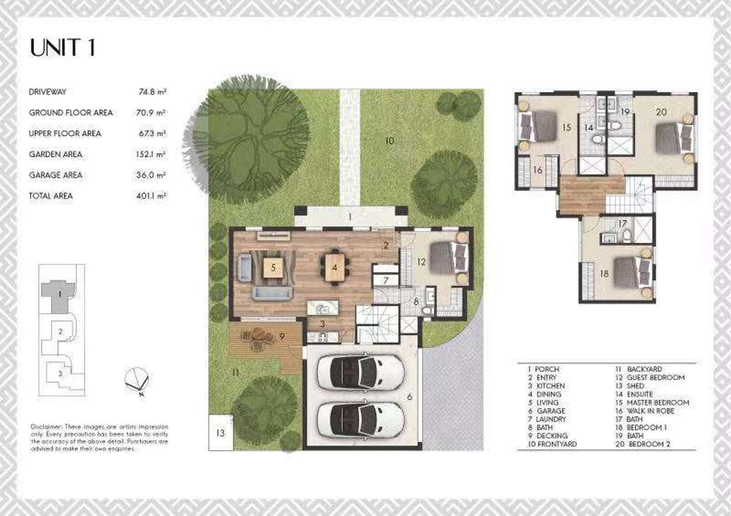 Floorplan of Homely townhouse listing, 1/843 High Street Road, Glen Waverley VIC 3150