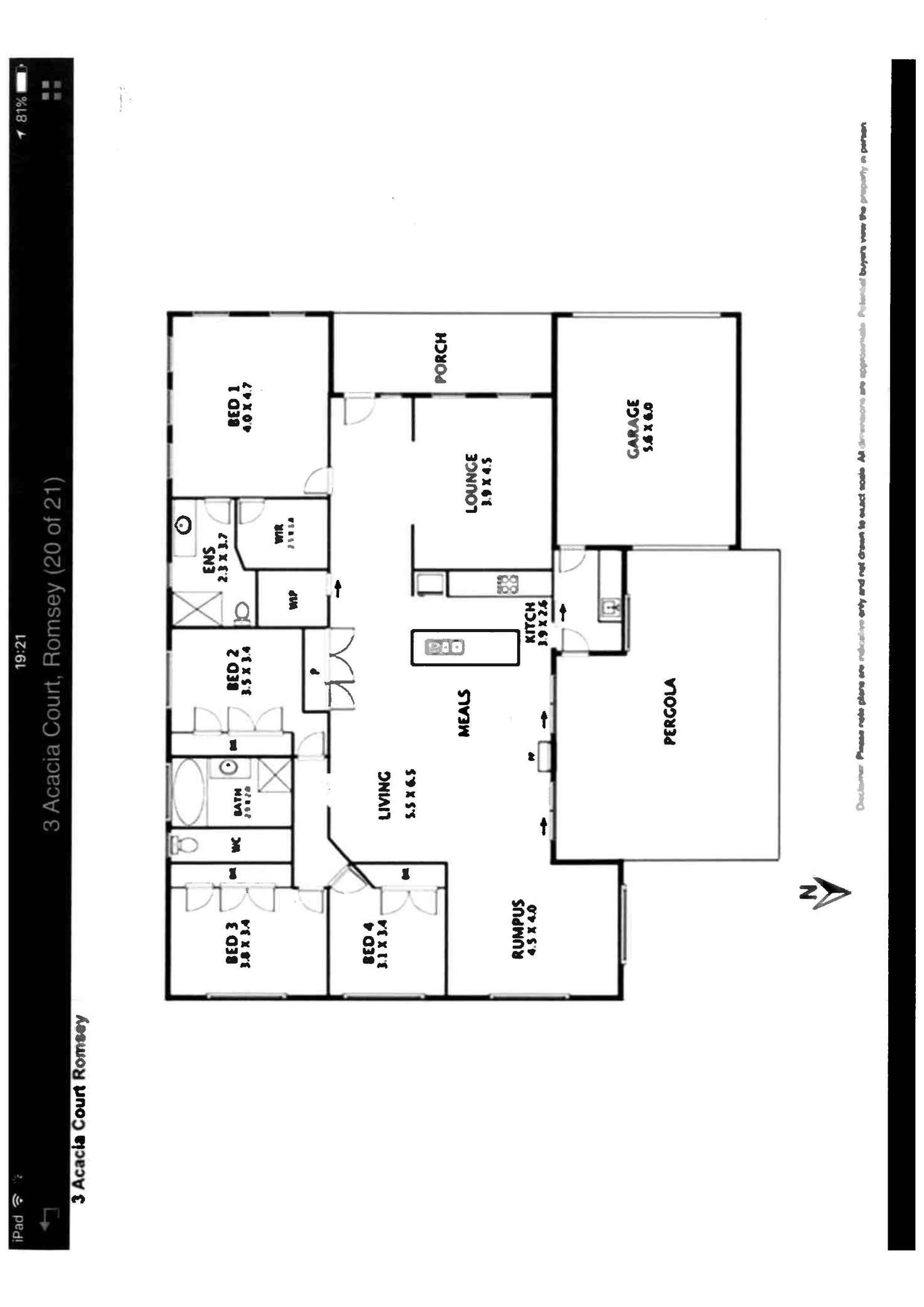 Floorplan of Homely house listing, 3 Acacia Court, Romsey VIC 3434
