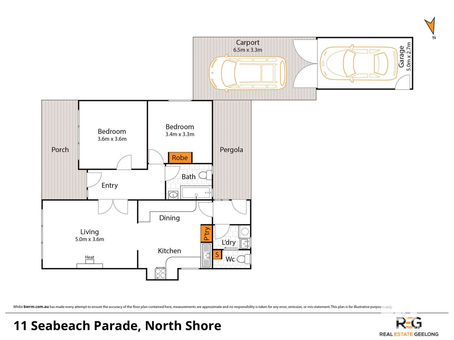 Floorplan of Homely house listing, 11 SEABEACH PARADE, North Shore VIC 3214