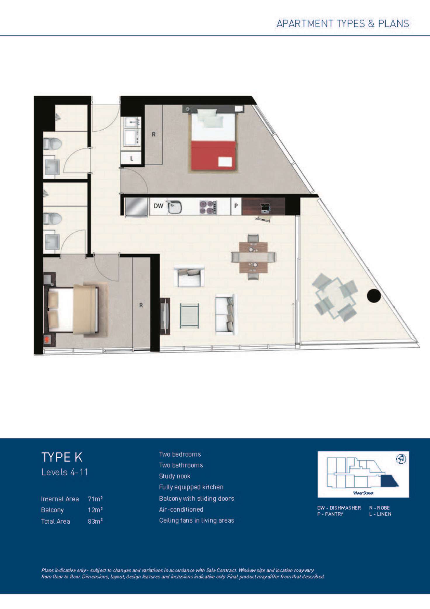 Floorplan of Homely apartment listing, 806/348 Water Street, Fortitude Valley QLD 4006