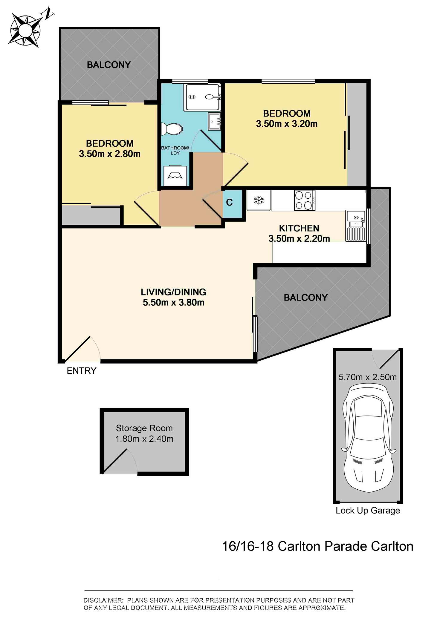 Floorplan of Homely apartment listing, 16/16-18 Carlton Parade, Carlton NSW 2218