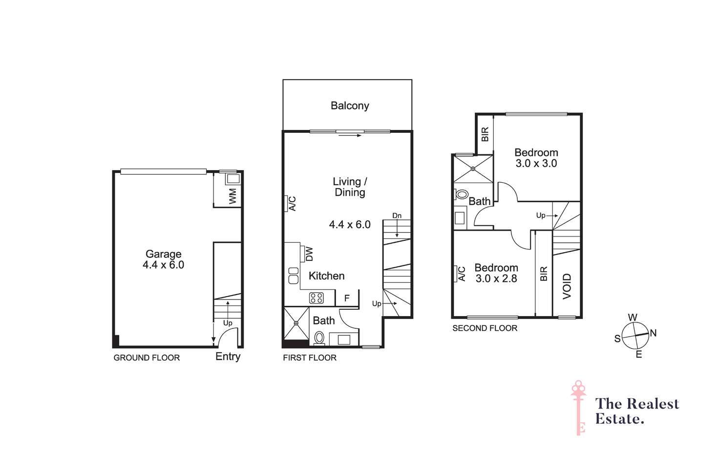 Floorplan of Homely townhouse listing, 2/46 Murray Street, Brunswick West VIC 3055